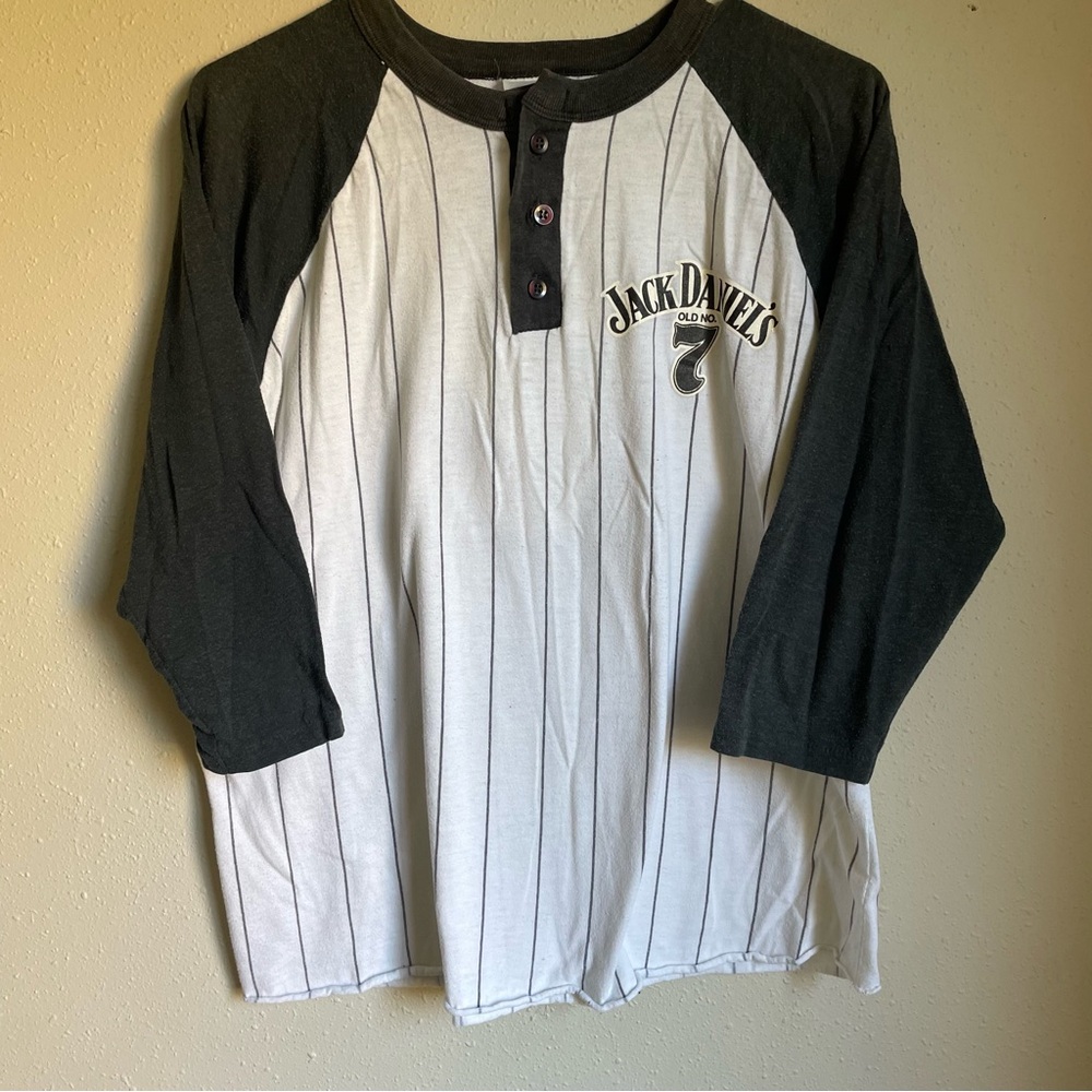 Vintage 80’s Jack Daniels Black and White Long Sleeve Jersey